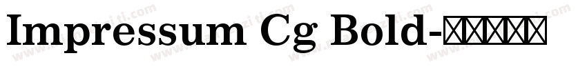 Impressum Cg Bold字体转换